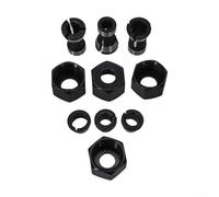 Lot de 10 douilles d'adaptateur pour fraises de toupie pour mandrin de serrage de conversion pour défonceuse à bois et systèmes de machine de gravure