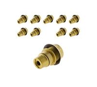 - Lot de 10 douilles E14 simple bague - Doré