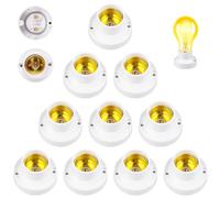 Lot de 10 douilles E27 à visser - Culot d'ampoule LED - Douille E27 - En plastique blanc - Pour lampes LED - Support sans câble