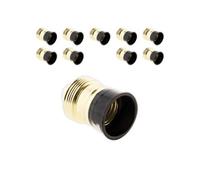 Zenitech - Lot de 10 douilles E27 Acier Laitonné collerette bakélite G