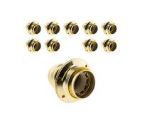 Zenitech - Lot de 10 douilles E27 Acier Laitonné double bague borne de terre