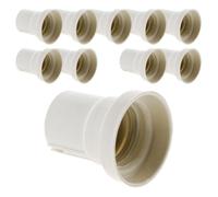 Lot de 10 douilles E27 résine - Blanc - Zenitech