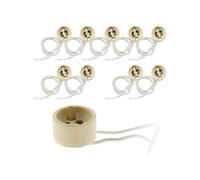 - Lot de 10 douilles GU10/GZ10 plastique - Blanc 100W max