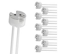Lot de 10 Douilles GU5.3 avec Câble Silicon, 12V-250V 2A max. 100W, Base en Céramique, Support MR16 GU5.3 G4 GU4 G6.35 pour Spot LED Halogène