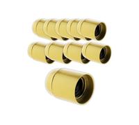 - Lot de 10 douilles lisses sans bague - E27 - doré