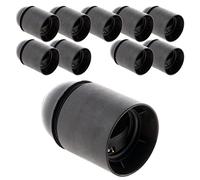 Lot de 10 douilles lisses sans bague E27 - noir - Zenitech