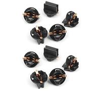 Lot de 10 douilles T10 LED torsadées pour tableau de bord et tableau de bord - Indicateur de jauge - Support de lampe - Base de bougie d'allumage - Tuyau en caoutchouc - Adaptateur magnétique pour