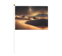 Lot de 10 drapeaux à main imprimés du désert du Sahara - 14 x 20,8 cm