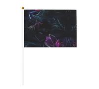 Lot de 10 drapeaux à main noirs mystère - 14 x 20,8 cm - Convient pour les fêtes, les célébrations et toutes sortes d'événements.