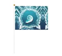 Lot de 10 drapeaux à main Sea of Love - 14 x 20,8 cm - Convient pour les fêtes, les célébrations et toutes sortes d'événements.