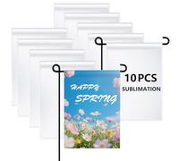 Lot de 10 drapeaux de jardin vierges par sublimation
