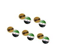 Lot de 10 drapeaux de la Syrie - Broche artistique tendance - Texture en alliage - Convient pour un usage quotidien ou des cadeaux spéciaux - Dos sécurisé, taille unique, Comme décrit
