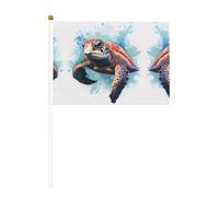 Lot de 10 drapeaux sous-marins à motif tortue de mer 14 x 20,8 cm | Ajoutez une atmosphère festive aux fêtes et événements sportifs.