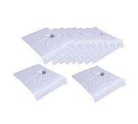 Lot de 10 draps de table de massage pour salon de beauté, lit, trou de visage, serviette en tissu éponge à rayures blanches, 50 x 80 cm
