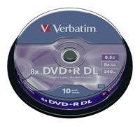 Lot de 10 DVD + R DL 8,5 Go 8 x Verbatim