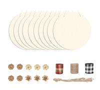 Lot de 10 ébauches rondes en bois pour projets artistiques en | Poncé des deux côtés pour le travail créatif, accepte les motifs de peinture et de combustion du bois, conçu