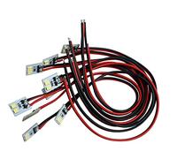 Lot de 10 éclairages de maison LED 10 x 10 mm blanc avec câble 20 cm Blanc chaud et blanc froid (10-19 V, blanc chaud)