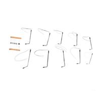 Lot de 10 éclairages de rue pour 3 V CC compatibles avec kit de 10 pièces | Pour une construction de colonne en acier durable, design moderne réaliste, base réglable pour un positionnement personnalisé