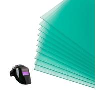 Lot de 10 écrans de remplacement extérieurs pour casque de soudage, plaque de protection transparente de rechange, plaque de protection transparente pour casque de soudage en polycarbonate (110 x 90