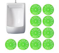 Lot de 10 écrans d'urinoir pour homme - Désodorisant longue durée | Lot de 12 tapis anti-odeurs pour urinoir - Pour salle de bain, toilettes, usage commercial - Longue durée - Parfum frais