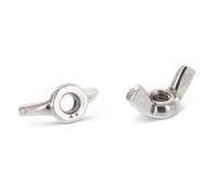 Lot de 10 écrous à ailettes M4 - DIN 315 - Forme américaine - En acier inoxydable A2 v2A - Écrou papillon meinschraubenversand.de