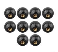 Lot de 10 écrous à billes pour poignée de machine-outil, filetage M5-20, boule en bakélite avec noyau en laiton, bouton noir en forme de U pour équipement industriel, tour et machines CNC