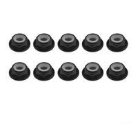 Lot de 10 écrous à bride en alliage d'aluminium de 4 mm avec insert en nylon autobloquant pour roue de voiture télécommandée à l'échelle 10 - Bleu, rouge, noir