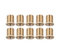 Lot de 10 écrous adaptateurs filetés en aluminium M10 x 1,25 pour pommeau de levier de vitesse de voiture standard