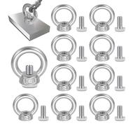 Lot de 10 écrous annulaires M8 x 20 mm en acier inoxydable pour remorque, serre, concombre, tuteur (M8)