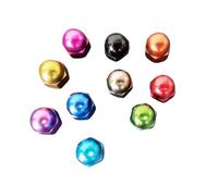 Lot de 10 écrous borgnes décoratifs en aluminium colorés M3 M4 M5 M6(Gloden,M3 10pcs)