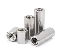 Lot de 10 écrous de raccordement cylindriques (M3, M4, M5, M6, M8) en acier inoxydable 304 for des connexions sécurisées(M5x8x20)