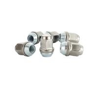Lot de 10 écrous de roue chromés compatibles avec Commander 05-10 WBHA/WK/012A J4003593 J4004067 J4005694 J4006742 J4006956 6036747AA(Steel bushing)