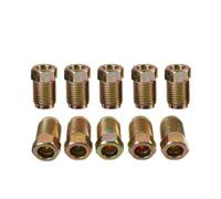 Lot de 10 écrous de tuyau de frein métriques à filetage mâle 12 mm x 1 0 mm Connecteurs en acier galvanisé avec revêtement en zinc pour lignes de frein de 1,9 cm