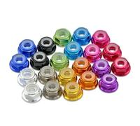 Lot de 10 écrous de verrouillage M2 M3 M4 M5 M6 en aluminium avec rivets hexagonaux auto-bloquants Orange M5