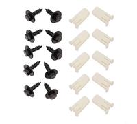 Lot de 10 écrous de vis pour Ford Fiesta ST150 Transit Connect pour Sierra MK1 Escort, clips à œillets extensibles avec boulons, plastique blanc