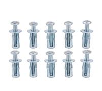 Lot de 10 écrous et vis à paroi creuse, compatibles avec plaques creuses, perçage M5-10 mm/M6-12 mm, écrou pétale en acier galvanisé pour fixation industrielle (M5)