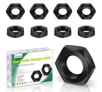 Lot de 10 écrous M12, écrous hexagonaux Bolatus M12 (forme basse), DIN 439 en acier inoxydable, écrous plats en acier inoxydable pour vis, tiges filetées, rondelles, machines