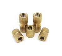 Lot de 10 écrous moletés filetés en laiton massif moulé par injection cuivre, 4#-40, 6#-32, 8#-32, 10#-32, 1/4-20(Silicone band black A,Long 5mm)