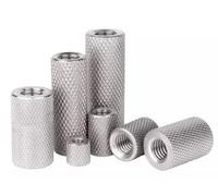 Lot de 10 écrous moletés M3 x 10 mm en acier inoxydable - M3 x 10 mm - Écrou rond moleté - 10 pièces - Filetage long - Female - Standoff