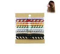 Lot de 10 Elastique Cheveux Fille,Tressés à la Mode Souples Chouchou,Style Bohème Elastic en Coton pour Femme et Filles,Elastiques à Cheveux Spirale,Élastique Confortable et Dynamique (Multicolore)