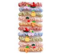 Lot de 10 élastiques à cheveux colorés à carreaux pour enfants