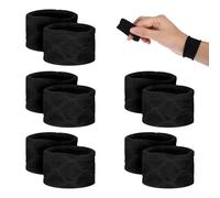 Lot de 10 élastiques à cheveux pour femme, en coton de qualité supérieure, super élastiques et solides, pour cheveux épais, longs et bouclés (noir)