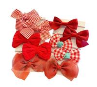 Lot de 10 élastiques à cheveux pour fille - Tissu doux - Accessoire pour cheveux endommagés - Pour bébé - Confort quotidien - Nœud pour bébé