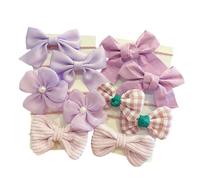 Lot de 10 élastiques à cheveux pour filles - Tissu doux - Accessoire pour cheveux endommagés - Pour bébé - Confort quotidien - Corde en tissu doux pour