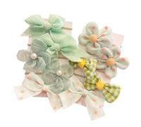 Lot de 10 élastiques à cheveux pour filles - Tissu doux - Accessoire pour cheveux endommagés - Pour bébé - Confort quotidien - Corde en tissu doux pour