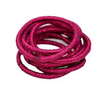 Lot de 10 élastiques à cheveux réglables et décoratifs pour femme - Rose rouge