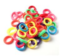 Lot de 10 élastiques à cheveux sans couture - En tissu doux - Sans métal - Petit anneau pour queue de cheval - Accessoires de cheveux pour femme - Multicolore
