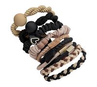 Lot de 10 élastiques doux pour queue de cheval - Accessoire de cheveux sans dommage - Accessoires décoratifs pour cheveux pour queue de cheval - Accessoires pour les amoureux, les petites amies, les