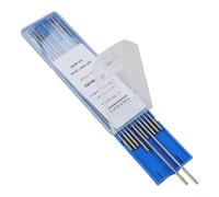 Lot de 10 électrodes de soudage TIG WL15 Lanthanum Tungstène Performance stable 1,6 mm x 150 mm pour acier inoxydable, acier au carbone, alliage de cuivre et aluminium (2,0 mm x 150 mm)