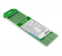 Lot de 10 électrodes de tungstène pour soudage TIG (vert, WP) - 1/8" - 3,2 mm x 150 mm
